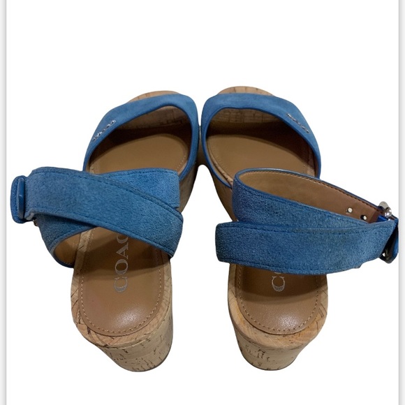 Pre loved Coach Women’s Becka Open Toe Casual Platform Suede Sandals Sz 6.5 - Picture 3 of 10